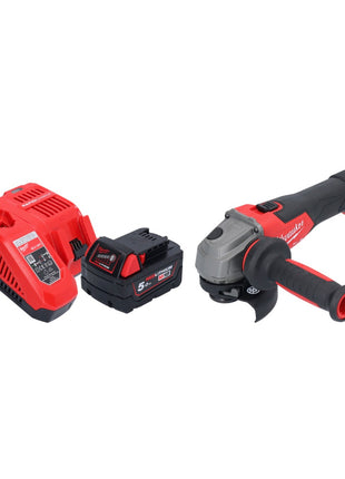 Amoladora angular a batería Milwaukee M18 FSAG115X-501 18 V 115 mm sin escobillas + 1x batería 5,0 Ah + cargador