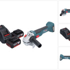 Bosch GWS 18V-10 Smerigliatrice angolare professionale a batteria 18 V 115 mm brushless + 2x batteria ricaricabile 5,0 Ah + caricabatterie