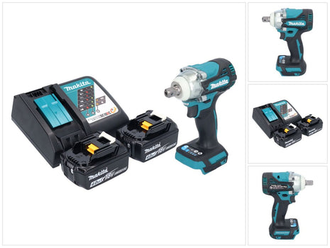 Makita DTW 301 RM Atornillador de impacto inalámbrico 18 V 330 Nm 1/2" sin escobillas + 2x batería 4,0 Ah + cargador