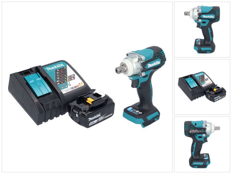 Makita DTW 301 RT1 Atornillador de impacto inalámbrico 18 V 330 Nm 1/2" sin escobillas + 1x batería 5,0 Ah + cargador