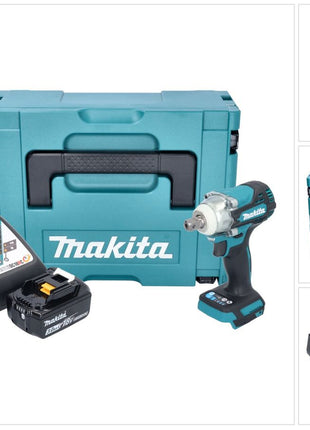 Makita DTW 301 RF1J Clé à choc sans fil 18 V 330 Nm 1/2'' Brushless + 1x batterie 3,0 Ah + chargeur + Makpac