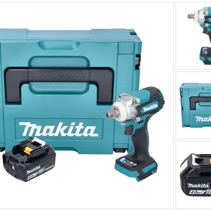 Avvitatore a impulsi a batteria Makita DTW 301 M1J 18 V 330 Nm 1/2" brushless + 1x batteria ricaricabile 4,0 Ah + Makpac - senza caricabatterie