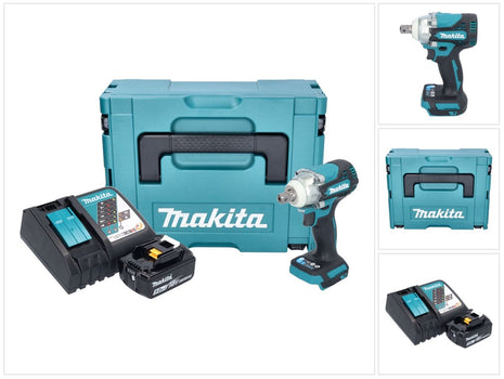 Makita DTW 301 RT1J Clé à choc sans fil 18 V 330 Nm 1/2'' Brushless + 1x batterie 5,0 Ah + chargeur + Makpac