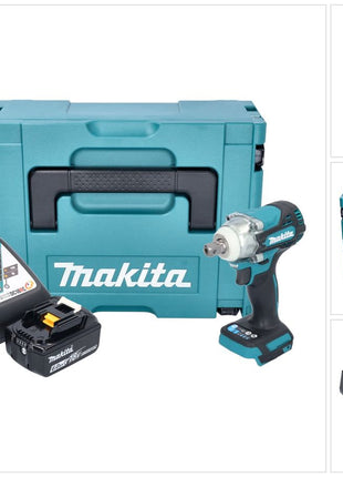 Makita DTW 301 RG1J Clé à choc sans fil 18 V 330 Nm 1/2'' Brushless + 1x batterie 6,0 Ah + chargeur + Makpac