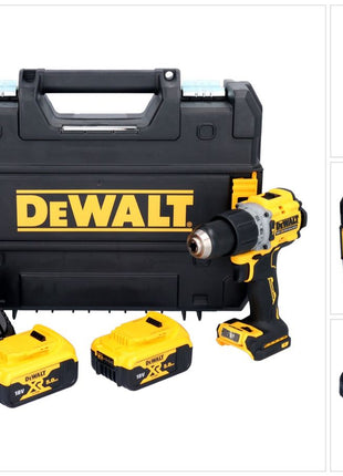 DeWalt DCD 805 P2T Akku Schlagbohrschrauber 18 V 90 Nm Brushless + 2x Akku 5,0 Ah + Ladegerät + TSTAK