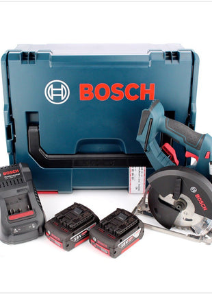 Bosch GKM 18 V-LI Professional Akku Metall Kreissäge 136 mm mit 2 x 5,0 Ah Li-Ion Akkus + Ladegerät + L-Boxx - Toolbrothers