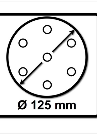 Festool STF D125/8 Schleifscheiben 125 mm Granat P60 GR / 50 Stück ( 497166 ) - Toolbrothers