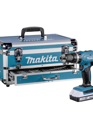 Makita HP 488 D009 Perceuse-visseuse à percussion sans fil 18 V 42 Nm série G + 2x batterie 1,5 Ah + chargeur + 70 pcs. d'accessoires + Coffret