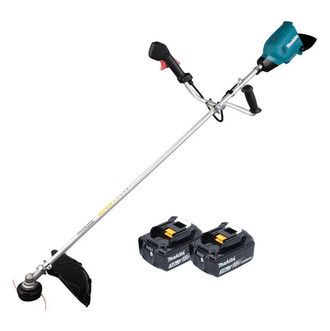 Desbrozadora de batería Makita DUR 369 AF2 36 V (2x 18 V) 43 cm sin escobillas + 2x batería 3,0 Ah - sin cargador