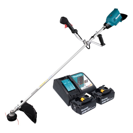 Makita DUR 369 ART2 Akku Freischneider 36 V ( 2x 18 V ) 43 cm Brushless + 2x Akku 5,0 Ah + Ladegerät