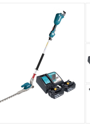 Makita DUN 500 WRF2 Taille-haies sans fil 18 V 50 cm Brushless + 2x batterie 3,0 Ah + chargeur