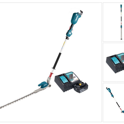 Makita DUN 500 WRT Akku Heckenschneider 18 V 50 cm Brushless + 1x Akku 5,0 Ah + Ladegerät