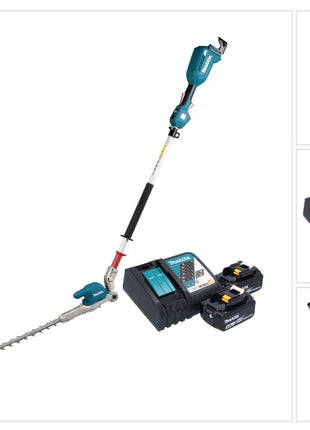 Makita DUN 500 WRT2 Taille-haies sans fil 18 V 50 cm Brushless + 2x batterie 5,0 Ah + chargeur