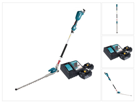 Makita DUN 500 WRT2 Akku Heckenschneider 18 V 50 cm Brushless + 2x Akku 5,0 Ah + Ladegerät