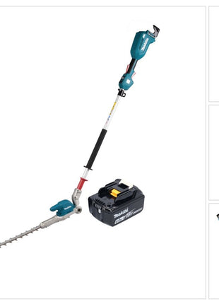 Cortasetos a batería Makita DUN 500 WRG 18 V 50 cm sin escobillas + 1x batería 6,0 Ah + cargador