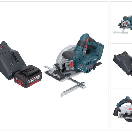 Bosch GKS 18V-57-2 Professional Akku Handkreissäge 18 V 165 mm Brushless + 1x Akku 4,0 Ah + Ladegerät
