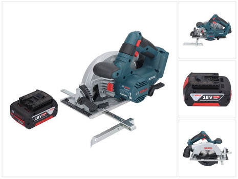 Bosch GKS 18V-57-2 Sierra circular inalámbrica profesional 18 V 165 mm sin escobillas + 1x batería 5,0 Ah - sin cargador