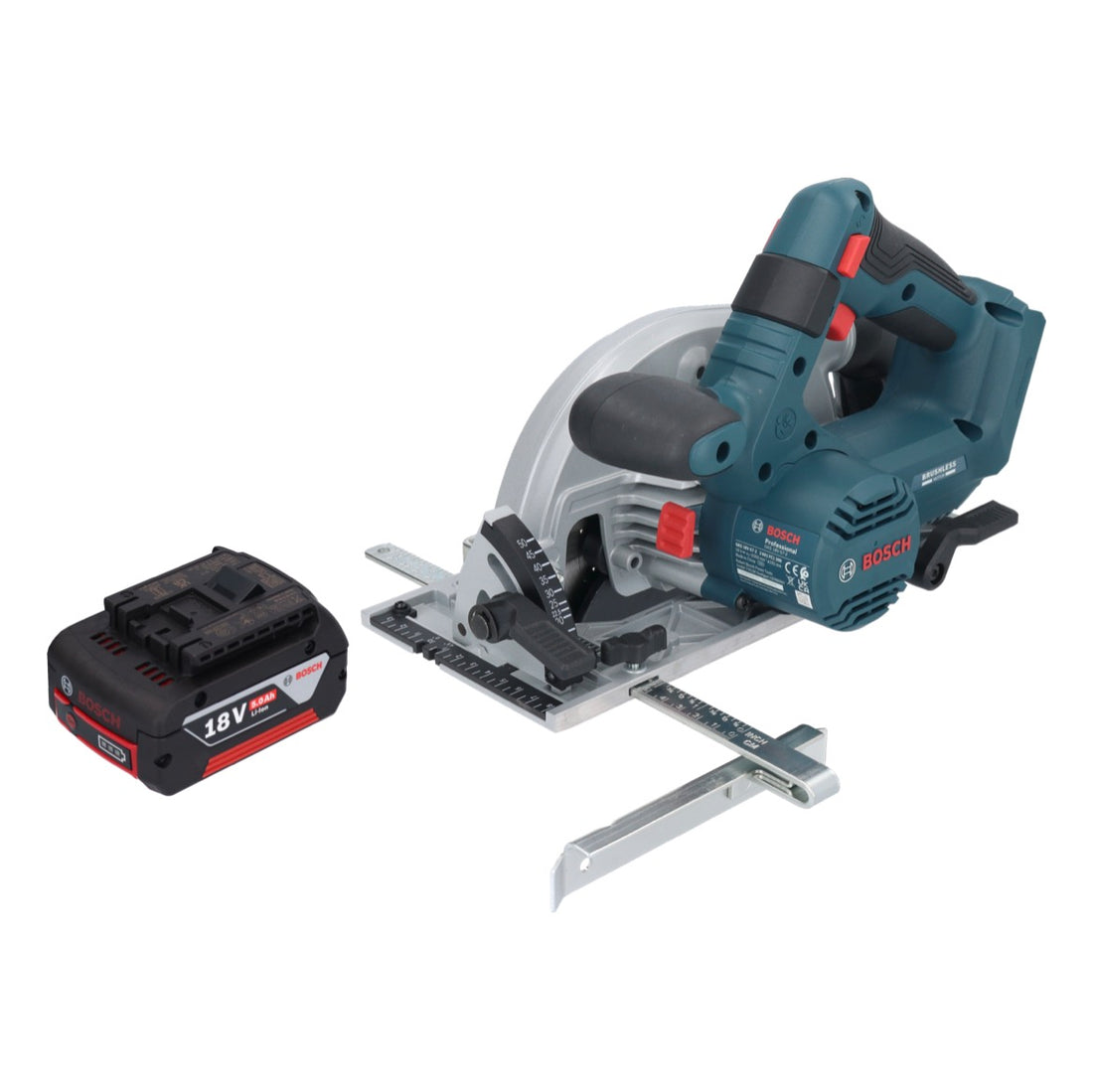 Bosch GKS 18V-57-2 Sega circolare professionale a batteria 18 V 165 mm brushless + 1x batteria ricaricabile 5,0 Ah - senza caricabatterie