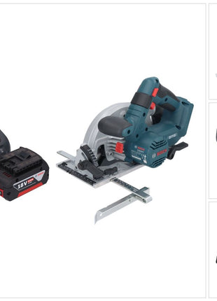 Bosch GKS 18V-57-2 Professional Akku Handkreissäge 18 V 165 mm Brushless + 1x Akku 5,0 Ah + Ladegerät