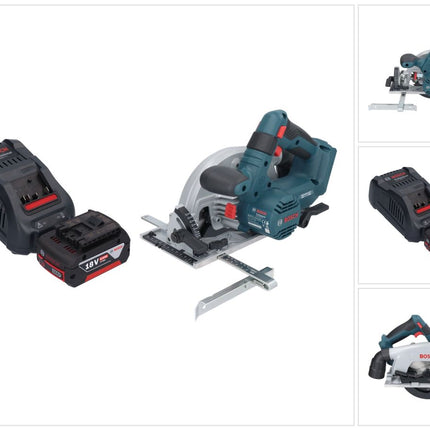 Bosch GKS 18V-57-2 Sega circolare professionale a batteria 18 V 165 mm brushless + 1x batteria ricaricabile 5,0 Ah + caricabatterie