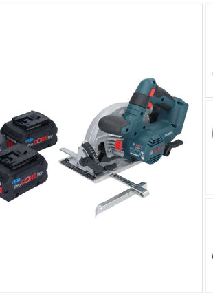 Bosch GKS 18V-57-2 Professional Akku Handkreissäge 18 V 165 mm Brushless + 2x ProCORE Akku 8,0 Ah + Ladegerät