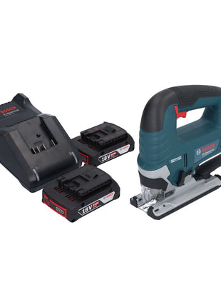 Bosch GST 18V-125 B Professional Akku Stichsäge 18 V 125 mm Brushless + 2x Akku 2,0 Ah + Ladegerät