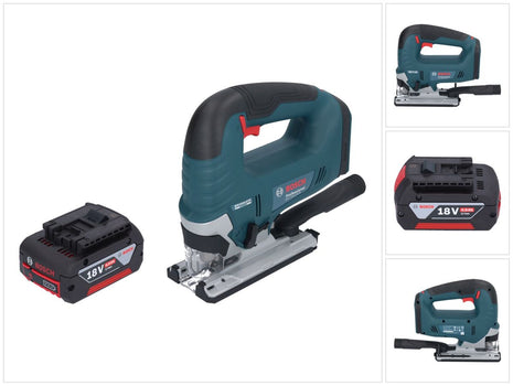 Bosch GST 18V-125 B Seghetto alternativo professionale a batteria 18 V 125 mm brushless + 1x batteria ricaricabile 4,0 Ah - senza caricabatterie