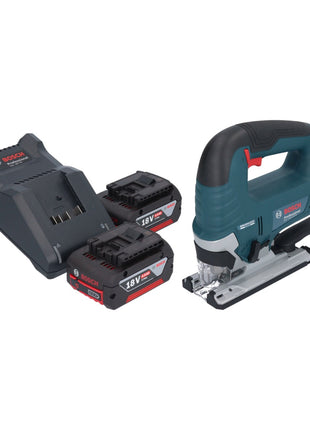 Bosch GST 18V-125 B Sierra de calar inalámbrica profesional 18 V 125 mm sin escobillas + 2x baterías 4,0 Ah + cargador