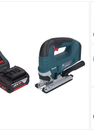 Bosch GST 18V-125 B Professional Scie sauteuse sans fil 18 V 125 mm Brushless + 1x batterie 5,0 Ah + chargeur