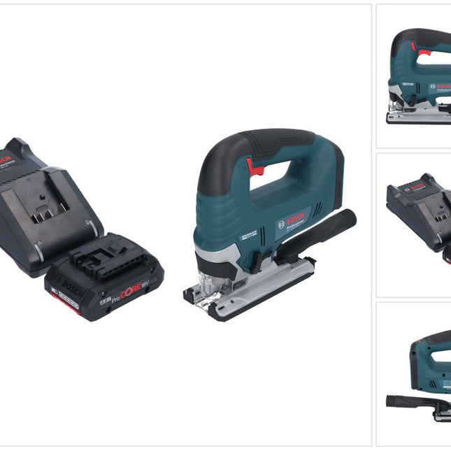 Bosch GST 18V-125 B Seghetto alternativo professionale a batteria 18 V 125 mm senza spazzole + 1 batteria ricaricabile ProCORE 4,0 Ah + caricabatterie