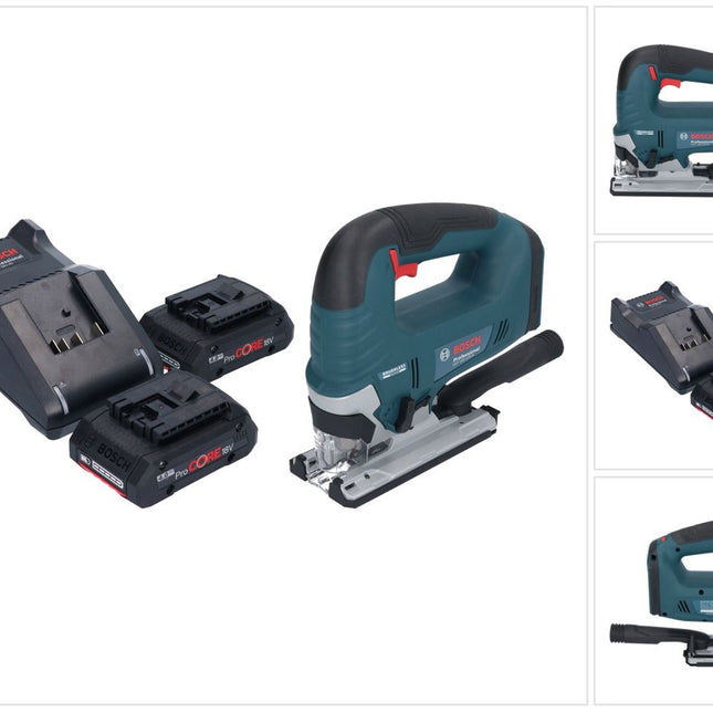 Bosch GST 18V-125 B Seghetto alternativo professionale a batteria 18 V 125 mm senza spazzole + 2x batteria ProCORE 4,0 Ah + caricabatterie