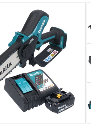 Motosierra a batería Makita DUC 150 RF 18 V 15 cm sin escobillas + 1x batería 3,0 Ah + cargador