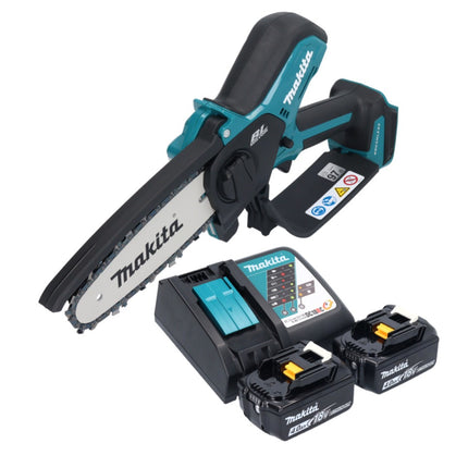 Motosega a batteria Makita DUC 150 RM2 18 V 15 cm brushless + 2x batteria 4,0 Ah + caricabatterie