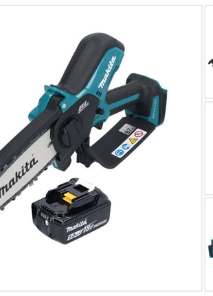 Motosierra a batería Makita DUC 150 T 18 V 15 cm sin escobillas + 1x batería 5,0 Ah - sin cargador