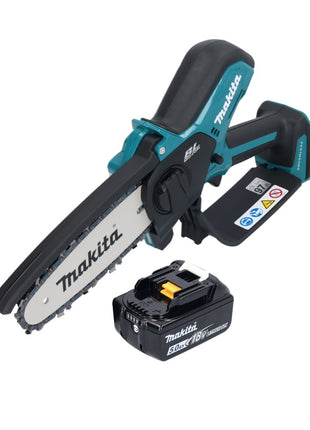 Motosierra a batería Makita DUC 150 T 18 V 15 cm sin escobillas + 1x batería 5,0 Ah - sin cargador