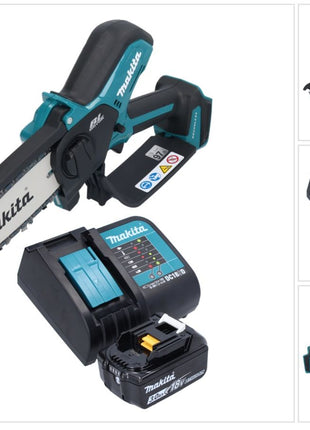 Makita DUC 150 SF Akku Kettensäge 18 V 15 cm Brushless + 1x Akku 3,0 Ah + Ladegerät