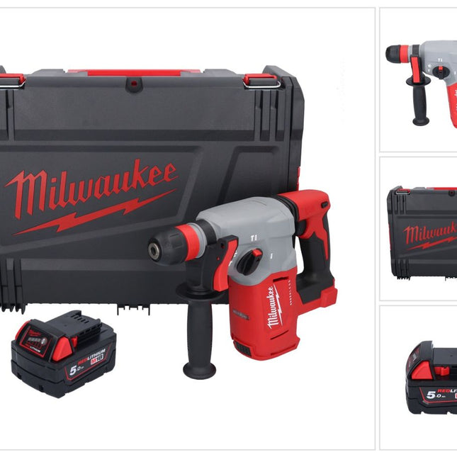 Martello combinato a batteria Milwaukee M18 BLHX-501X 18 V 2,3 J Brushless + 1x batteria ricaricabile 5,0 Ah + scatola HD - senza caricabatterie