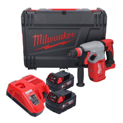 Martello combinato a batteria Milwaukee M18 BLHX-502X 18 V 2,3 J senza spazzole ( 4933478892 ) + 2x batteria ricaricabile 5,0 Ah + caricatore + scatola HD
