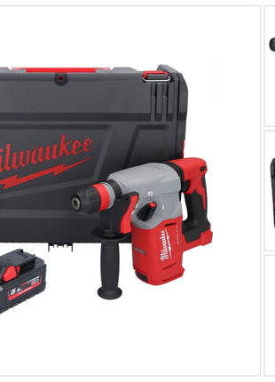 Martillo combinado a batería Milwaukee M18 BLHX-551X 18 V 2,3 J sin escobillas + 1x batería 5,5 Ah + caja HD - sin cargador