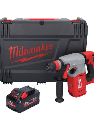 Milwaukee M18 BLHX-801X Marteau perforateur burineur sans fil 18 V 2,3 J Brushless + 1x Batterie 8,0 Ah + HD-Box - ohne Ladegert