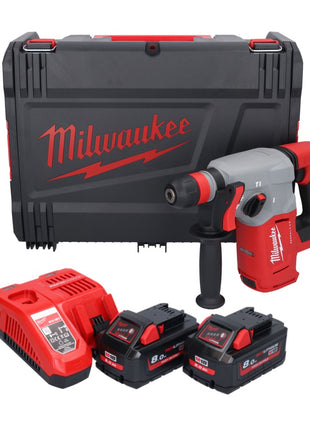 Milwaukee M18 BLHX-802X Akku Kombihammer 18 V 2,3 J Brushless + 2x Akku 8,0 Ah + Ladegerät + HD-Box