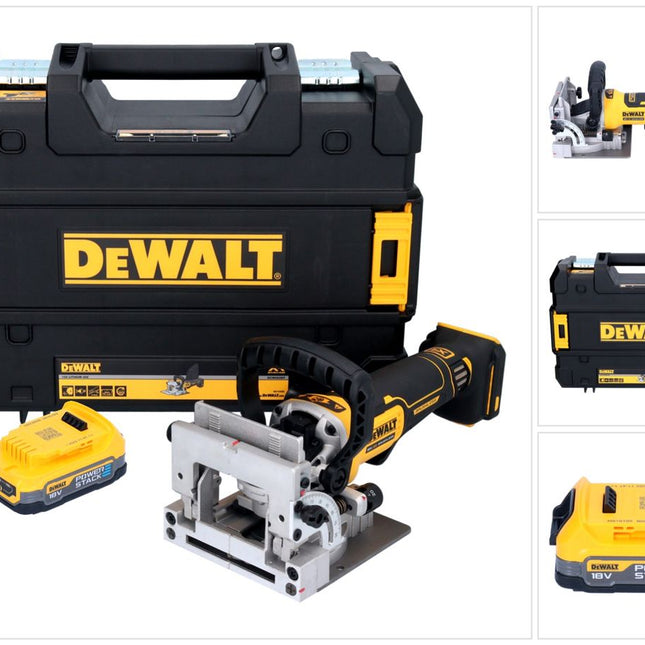 DeWalt DCW 682 NT fresa per tasselli piatti a batteria 18 V 102 x 20 mm brushless + 1x batteria Powerstack 1,7 Ah + TSTAK - senza caricabatterie
