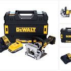 DeWalt DCW 682 E1T Akku Flachdübelfräse 18 V 102 x 20 mm Brushless + 1x Powerstack Akku 1,7 Ah + Ladegerät + TSTAK