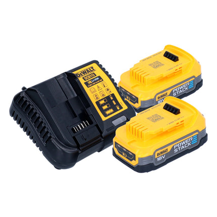 DeWalt DCW 682 E2T fresa per tasselli piatti a batteria 18 V 102 x 20 mm senza spazzole + 2x batteria Powerstack 1,7 Ah + caricabatterie + TSTAK