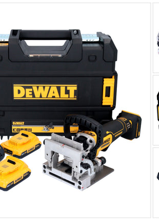 DeWalt DCW 682 D2T akumulatorowy frez do kołków płaskich 18 V 102 x 20 mm bezszczotkowy + 2x akumulator 2,0 Ah + ładowarka + TSTAK