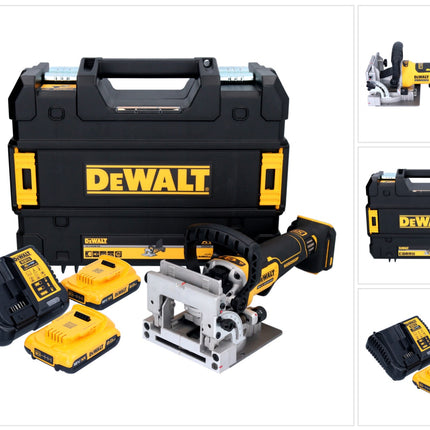 DeWalt DCW 682 D2T fresa per tasselli piatti a batteria 18 V 102 x 20 mm senza spazzole + 2x batteria ricaricabile 2,0 Ah + caricatore + TSTAK