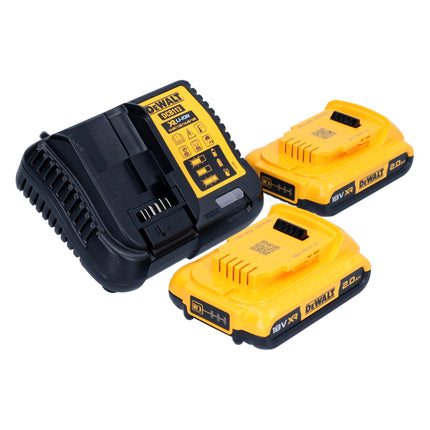 DeWalt DCW 682 D2T fresa per tasselli piatti a batteria 18 V 102 x 20 mm senza spazzole + 2x batteria ricaricabile 2,0 Ah + caricatore + TSTAK