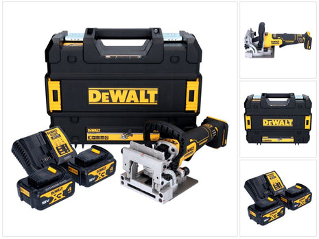 DeWalt DCW 682 M2T cordless flat dowel cutter 18 V 102 x 20 mm brushless + 2x rechargeable battery 4.0 Ah + charger + TSTAK