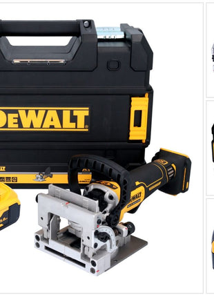 Akumulatorowy frez do kołków płaskich DeWalt DCW 682 NT 18 V 102 x 20 mm bezszczotkowy + 1x akumulator 5,0 Ah + TSTAK - bez ładowarki