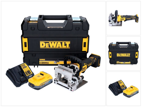 Akumulatorowy płaski frez do kołków DeWalt DCW 682 H1T 18 V 102 x 20 mm bezszczotkowy + 1x akumulator Powerstack 5,0 Ah + ładowarka + TSTAK